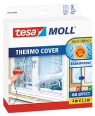 Tesa tesamoll Thermo Cover, průhledná izolační fólie lepená na rám okna, 4m:1,5m