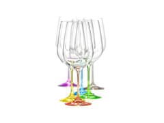 Crystalex Sklenice na červené víno Viola Rainbow 550 ml, 6 ks (mix barev)