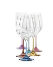 Bohemia Crystal Sklenice na bílé víno Spectrum 350ml (set po 6 ks)