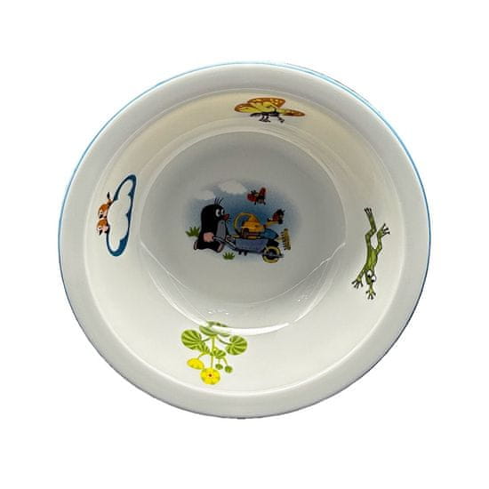 Thun Dětská porcelánová miska Krtek zahradníkem, průměr 165 mm, THUN 1794, 1 ks