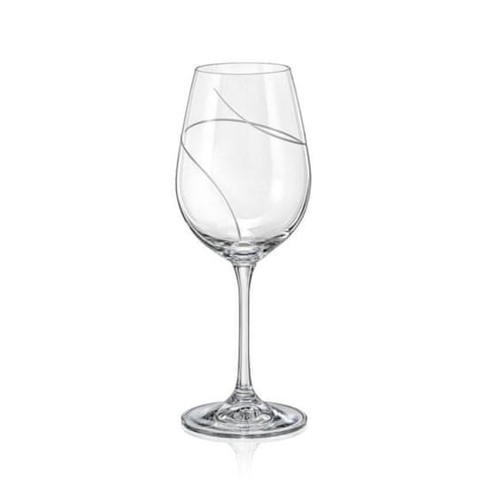 Crystalex Sklenice na bílé i červené víno Viola Up matný 450 ml, 6 ks
