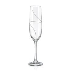 Crystalex Sklenice na šampaňské Viola Up matný 190 ml, 6 ks