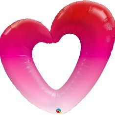 GoDan Balónek fóliový růžové Ombre srdce 107 cm