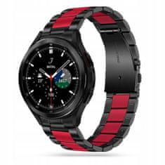 Tech-protect Řemínek Stainless Samsung Galaxy Watch 4 / 5 / 5 Pro / 6 Black/Red