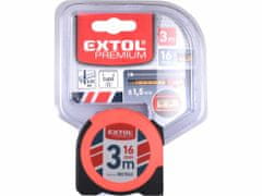 Extol Premium Metr svinovací s odečítacím okénkem, 3m/16mm, 1x brzda