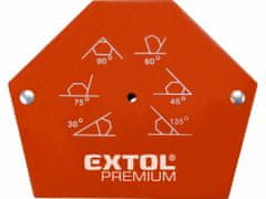 Extol Premium Úhelník magnetický pro svařování, 30-45-60-75-90-135st., síla magnetu 23kg