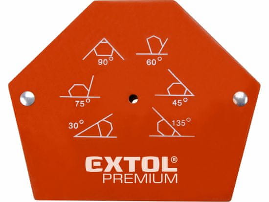 Extol Premium Úhelník magnetický pro svařování, 30-45-60-75-90-135st., síla magnetu 23kg