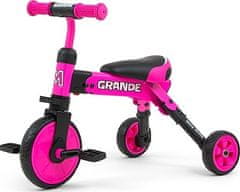 MILLY MALLY Dětská tříkolka 2v1 Grande pink