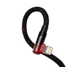 BASEUS MVP Elbow kabel USB-C / Lightning 20W 2m, černý/červený