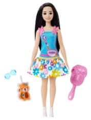 Mattel Barbie Moje První Barbie panenka - Černovláska s liškou HLL18