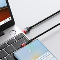 BASEUS MVP Elbow kabel USB-C / USB-C 100W 5A 2m, černý/červený