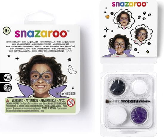 Snazaroo  Mini sada barev na obličej fialová, černá, bílá