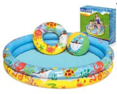 Bestway Vodní bazén dětský 122x20 cm + kolo a míč zdarma