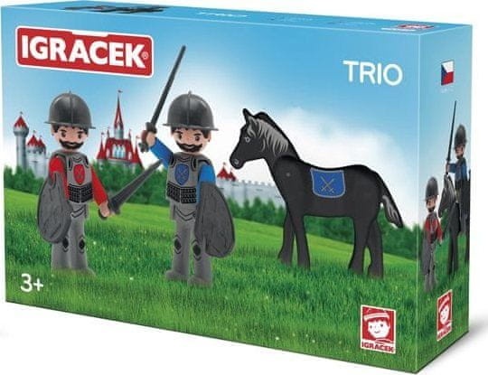 Igráček EFKO Trio Dva rytíři a černý kůň