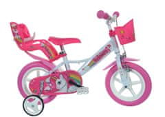 Dino bikes Dětské kolo Dino 124GLN bílá+růžový potisk 12" 2022