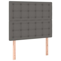 Vidaxl Box spring postel s matrací šedá 80 x 200 cm umělá kůže