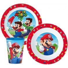 Stor Sada plastového nádobí Super Mario s kelímkem