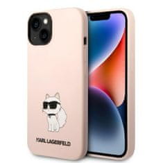 Karl Lagerfeld KLHCP14MSNCHBCP hard silikonové pouzdro iPhone 14 PLUS 6.7" pink Silicone Choupette