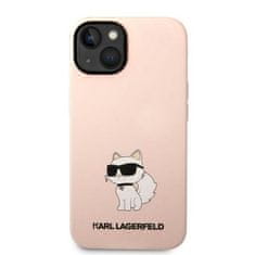 Karl Lagerfeld KLHCP14MSNCHBCP hard silikonové pouzdro iPhone 14 PLUS 6.7" pink Silicone Choupette