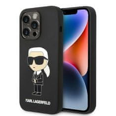 Karl Lagerfeld KLHMP14LSNIKBCK hard silikonové pouzdro iPhone 14 PRO 6.1" black Silicone Ikonik Magsafe