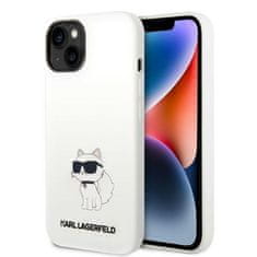 Karl Lagerfeld KLHMP14SSNCHBCH hard silikonové pouzdro iPhone 14 6.1" white Silicone Choupette MagSafe