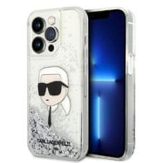 Karl Lagerfeld KLHCP14LLNKHCH hard silikonové pouzdro iPhone 14 PRO 6.1" silver Glitter Karl Head