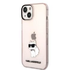 Karl Lagerfeld KLHCP14SHNCHTCP hard silikonové pouzdro iPhone 14 6.1" pink Ikonik Choupette