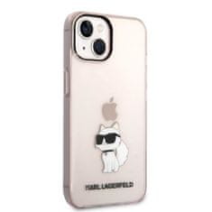 Karl Lagerfeld KLHCP14SHNCHTCP hard silikonové pouzdro iPhone 14 6.1" pink Ikonik Choupette