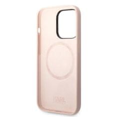 Karl Lagerfeld KLHMP14XSNIKBCP hard silikonové pouzdro iPhone 14 PRO MAX 6.7" pink Silicone Ikonik Magsafe
