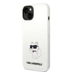 Karl Lagerfeld KLHMP14SSNCHBCH hard silikonové pouzdro iPhone 14 6.1" white Silicone Choupette MagSafe