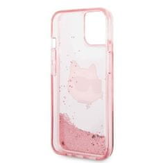 Karl Lagerfeld KLHCP14MLNCHCP hard silikonové pouzdro iPhone 14 PLUS 6.7" pink Glitter Choupette Head