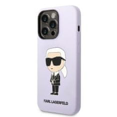 Karl Lagerfeld KLHCP14LSNIKBCU hard silikonové pouzdro iPhone 14 PRO 6.1" purple Silicone Ikonik