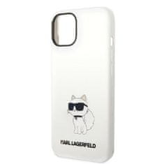 Karl Lagerfeld KLHMP14MSNCHBCH hard silikonové pouzdro iPhone 14 PLUS 6.7" white Silicone Choupette MagSafe