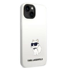 Karl Lagerfeld KLHMP14MSNCHBCH hard silikonové pouzdro iPhone 14 PLUS 6.7" white Silicone Choupette MagSafe