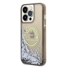 Karl Lagerfeld KLHCP14XLCRSGRK hard silikonové pouzdro iPhone 14 PRO MAX 6.7" black Liquid Glitter RSG