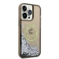 Karl Lagerfeld KLHCP14XLCRSGRK hard silikonové pouzdro iPhone 14 PRO MAX 6.7" black Liquid Glitter RSG