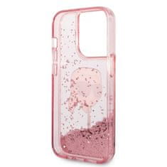 Karl Lagerfeld KLHCP14XLNKHCP hard silikonové pouzdro iPhone 14 PRO MAX 6.7" pink Glitter Karl Head