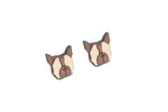 BeWooden Dámské dřevěné náušnice French Bulldog Earrings