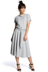 BeWear Dámské midi šaty Evap B067 šedá L