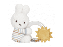 Little Dutch - Chrastítko s korálky králíček Miffy vintage proužky
