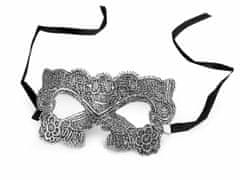Kraftika 1ks stříbrná karnevalová maska - škraboška, masky