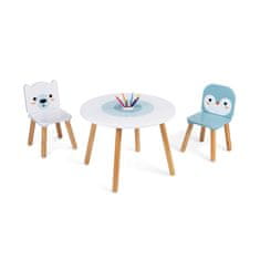Janod Dřevěný stolek se židličkami pro děti
