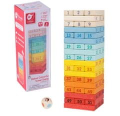 LEBULA Dřevěná arkádová hra CLASSIC WORLD Domino Cube Tower Deluxe Set
