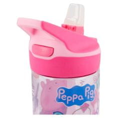 Alum online Dětská láhev na pití Prasátko Pepa s odklápěcím uzávěrem 620ml - růžová