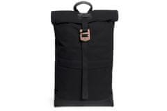 BeWooden unisex praktický batoh s dřevěným detailem Nox Rollup černý