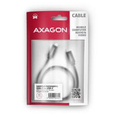 AXAGON BUCM32-CM10AB, SPEED+ kabel USB-C <-> USB-C, 1m, USB 3.2 Gen 2, PD 100W 5A, 4k HD, ALU, oplet, černý