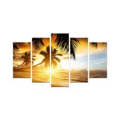 Wallity Vícedílný obraz SUNSET ON THE BEACH 30 110 x 60 cm