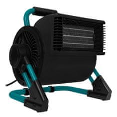 VONROC PRO Elektrické topení s ventilátorem - 2000W/3000W - Keramické | 90º naklápěcí