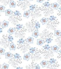 Luna Dámská noční košilka LUNA kód 82 bílá modrá lososová květinová M