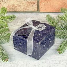 MojeParty Krabička vánoční dárková tmavě modrá 11 x 11 x 7 cm 8 ks